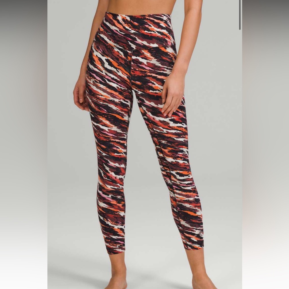 Lululemon Lunar New Year Align High-Rise Pant 25" Tiger Tide Smoky Red Multi